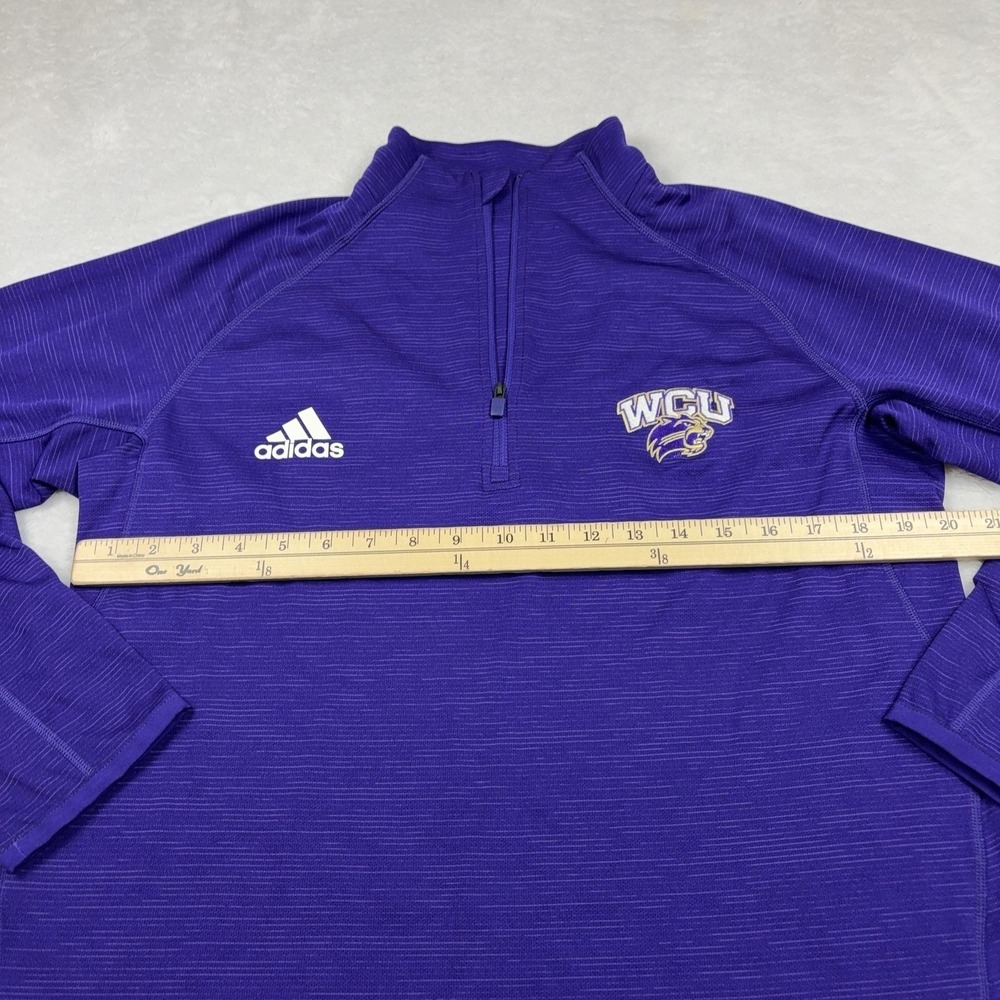 WCU Catamounts Adidas Quarter Zip Shirt Womens XL Purple Collegiate Pullover - Picture 10 of 16